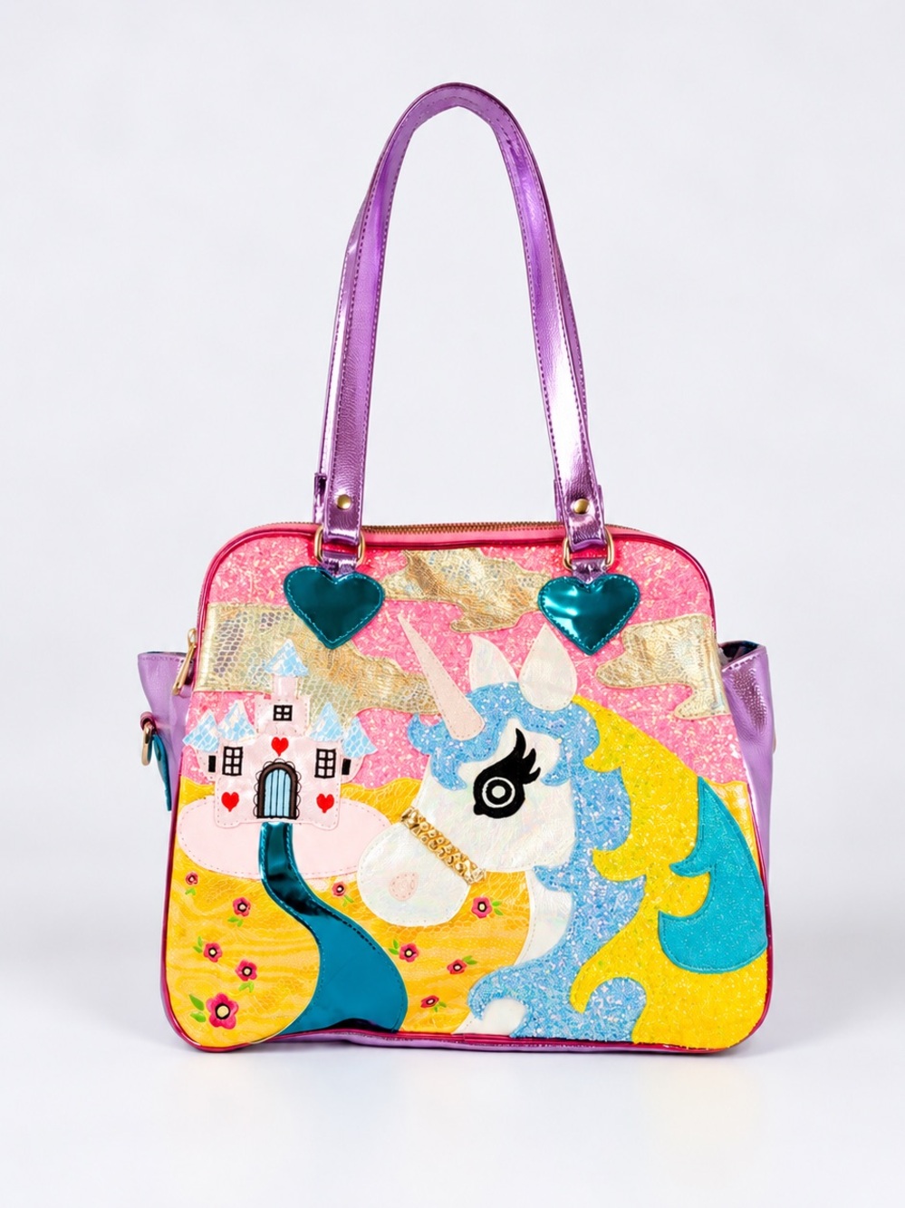 Irregular Choice King of the Castle Unicorn Shoulder Bag | Glitter Fairytale